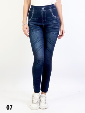 Denim Style Stretchy Leggings (Non-Fleeced)